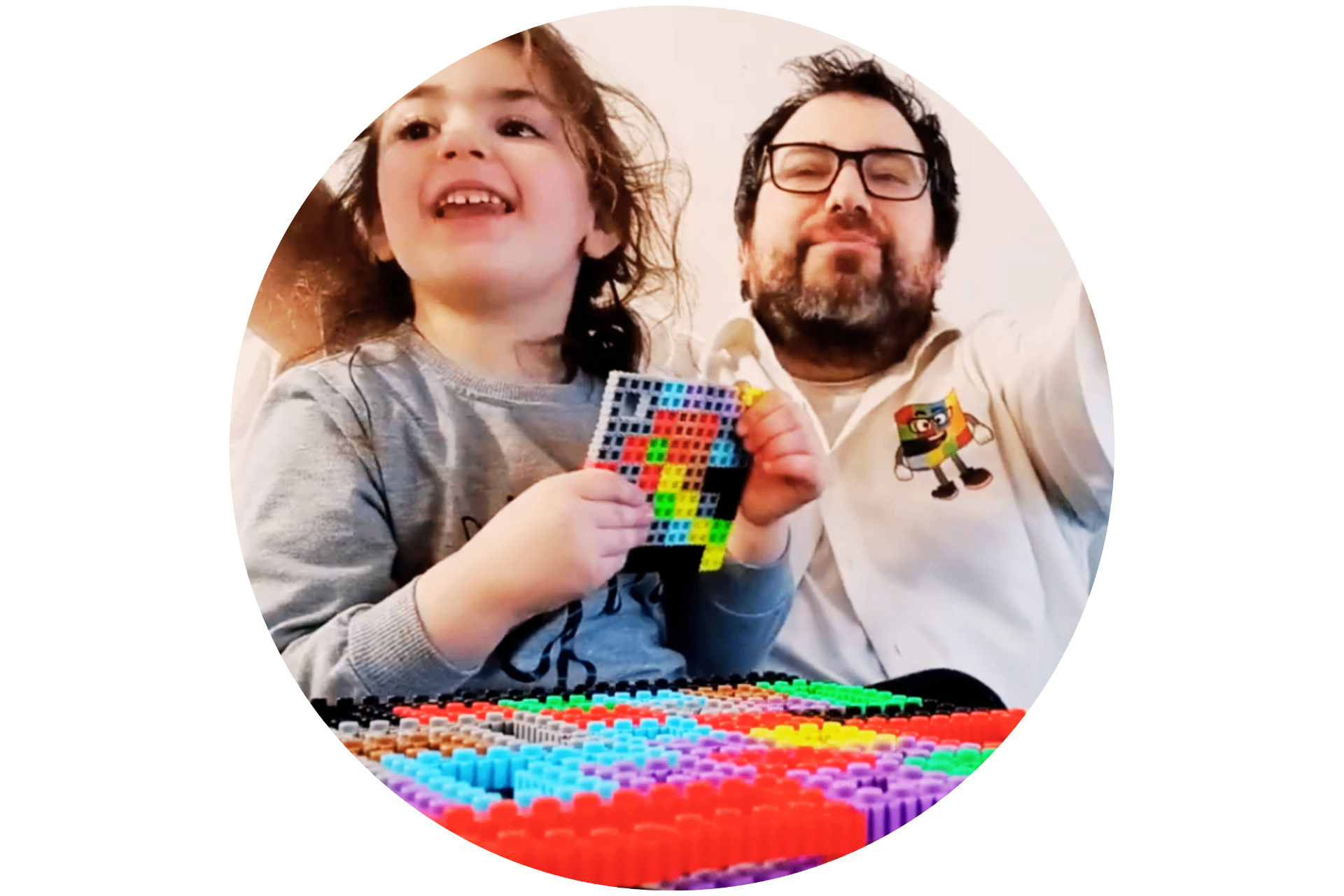 Mike, founder of Song Puzzles, with his family